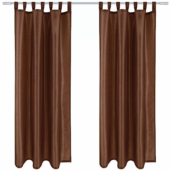 Arsvita 2er Pack Gardine Blickdicht Alessia mit Schlaufen 140 cm x 145 cm B günstig online kaufen