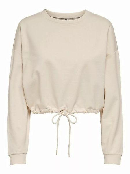 ONLY Bindedetail- Sweatshirt Damen Grau günstig online kaufen