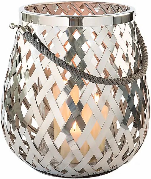 Fink Windlicht "OTIS" Laterne aus Edelstahl und Glas, Höhe ca. 45 cm günstig online kaufen