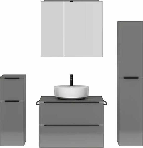 nobilia® Badmöbel-Set »Alvene«, (4 St., vormontiert, mit Soft-Close), inkl. günstig online kaufen