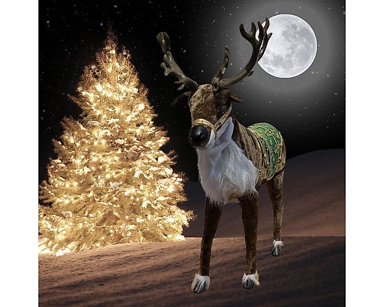 Funny Fashion Weihnachtsfigur Animiertes Weihnachts-Rentier mit Sound & Bew günstig online kaufen