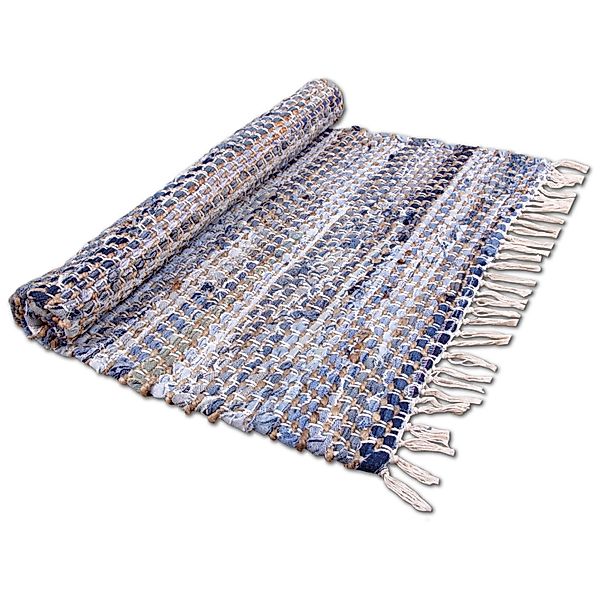 Bestlivings Teppich, rechteckig, Flickenteppich aus Jeansstoff, günstig online kaufen