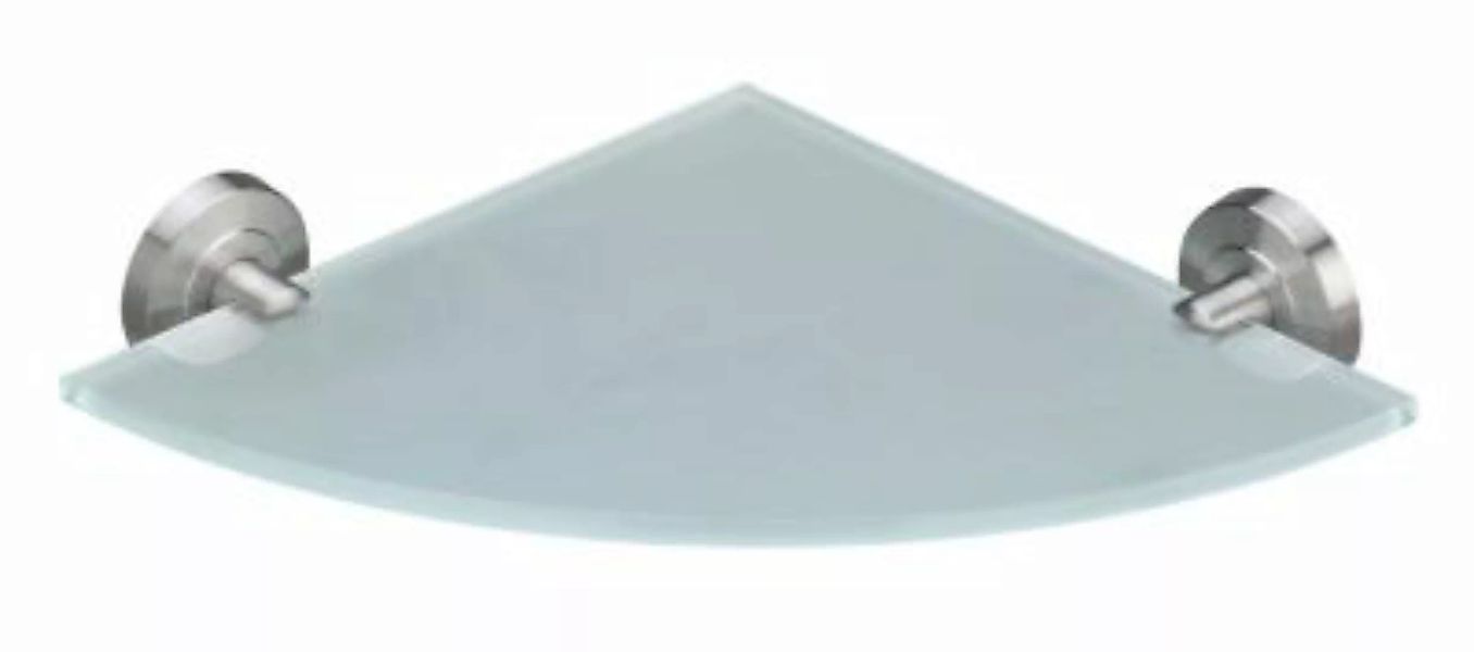 amare® AMARE Badezimmerablage Eck-Regal Glasablage silber günstig online kaufen