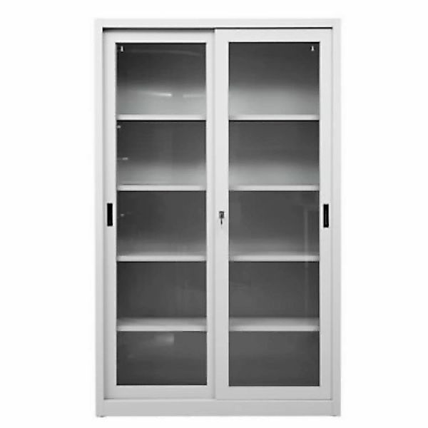 PROREGAL Schiebetürenschrank Mammut 5 Ordnerhöhen Glastüren HxBxT 195 x 120 günstig online kaufen