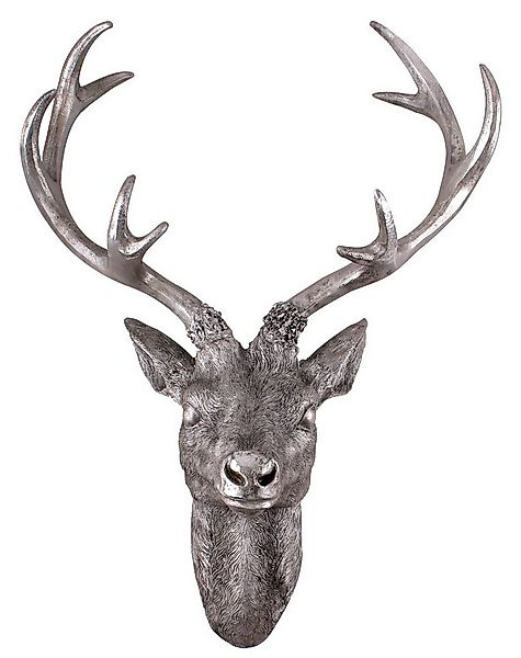 Spetebo Dekogeweih Hirschgeweih silber - 30 cm (Stück, 1 St., Geweih), Hirs günstig online kaufen