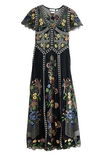 Next Maxikleid Premium Maxikleid mit Stickerei (2-tlg) günstig online kaufen