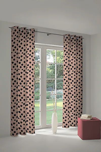 Adam Vorhang »Dots« Ösen 1 Stk. tlg. aus Leinen und Bio-Baumwolle günstig online kaufen