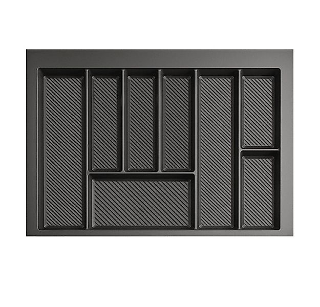 Prima-Online Besteckkasten Besteckkasten 70 cm Weiß Graphit Schubladeneinsa günstig online kaufen