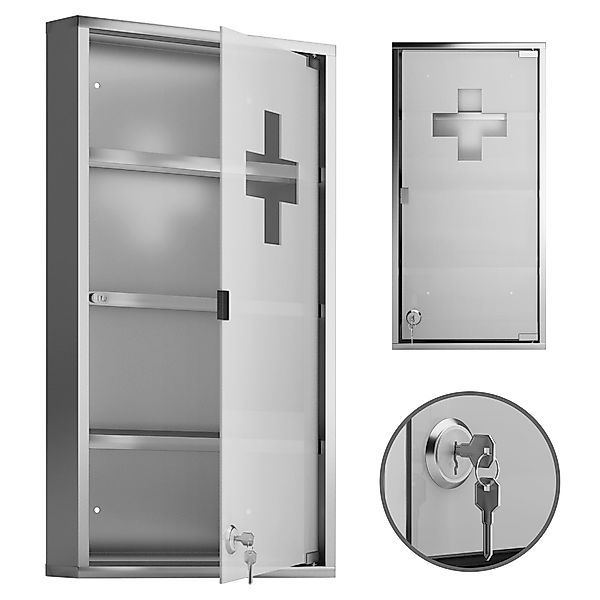 Jago Schrankwange Medizinschrank - Edelstahl, 4 günstig online kaufen