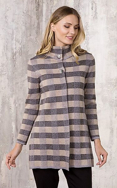 Passioni Cardigan mit Karomuster und Glitzergarn günstig online kaufen