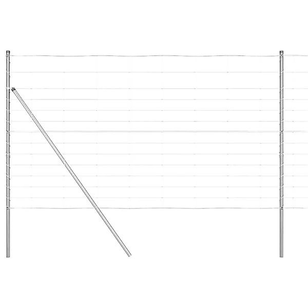 vidaXL Zaunpfosten Galvanisiert 50 x 1,4 m Stahl 3351379 günstig online kaufen