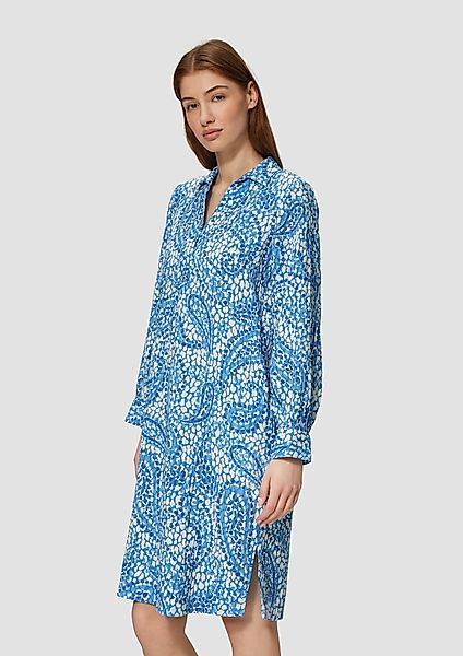 s.Oliver Minikleid Strukturiertes Hemdblusenkleid mit Eingrifftaschen günstig online kaufen