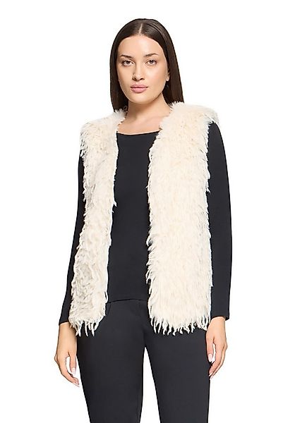 Betty&Co Plüschweste Damen mit Fransen günstig online kaufen