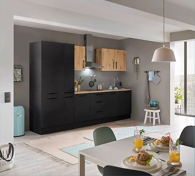 BASIC by Balculina Küchenzeile »Turin«, Breite 300 cm, wahlweise mit E-Gerä günstig online kaufen