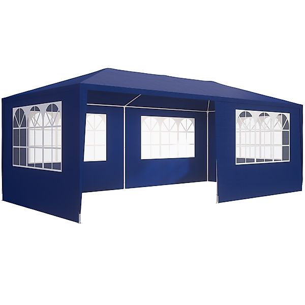 Casaria Partyzelt Rimini, blau 3x6m UV-Schutz 18m² Wasserabweisend 6 Seiten günstig online kaufen
