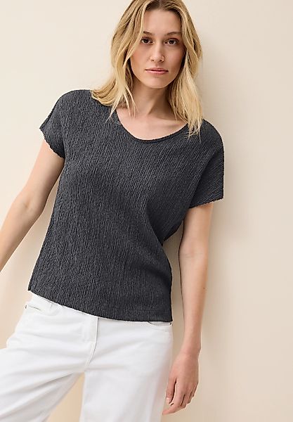 Cecil T-Shirt in gesmokter Struktur günstig online kaufen