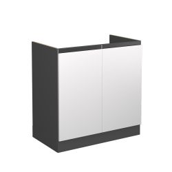 Vicco Spülenunterschrank R-Line, Weiß/Anthrazit, 80 cm günstig online kaufen