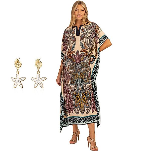 RWEUOQ Strandkleid Kaftan Kleid Strandkleid Lang günstig online kaufen