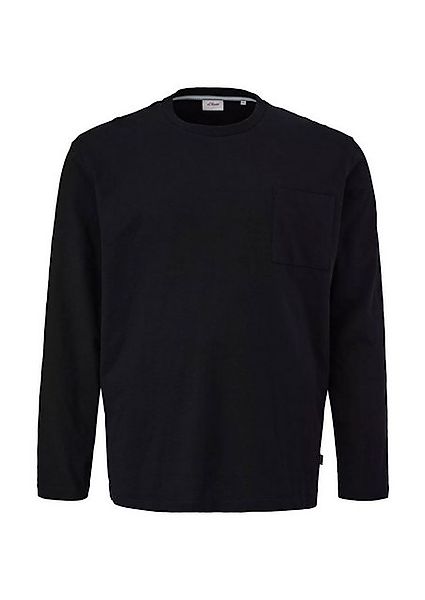 s.Oliver Longsleeve Basic mit Brusttasche in Übergrößen günstig online kaufen