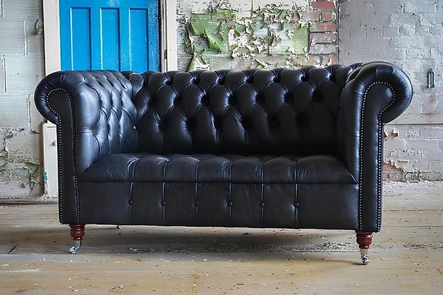 Xlmoebel Sofa Chesterfield Leder-Sitzmöbel Sofa Polstermöbel Designer 2-Sit günstig online kaufen