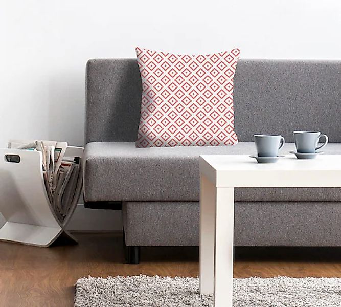 queence Dekokissen »Nina«, Kissenhülle,kleine Quadrate,Gelb,Muster,Modern,G günstig online kaufen