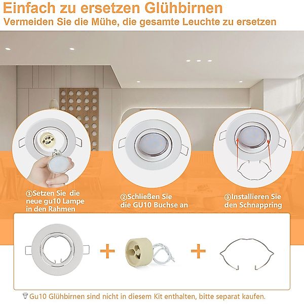 ZMH LED Einbaustrahler 6er mit GU10 günstig online kaufen