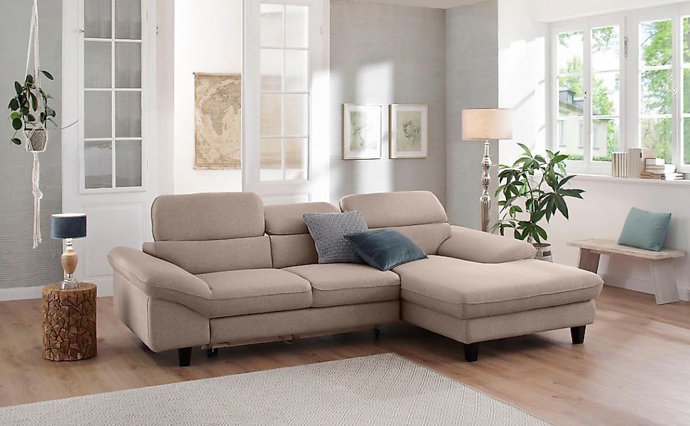 Home affaire Ecksofa "Pilot L-Form", mit Kopfteilverstellung, wahlweise mit günstig online kaufen