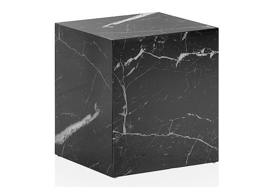 FINEBUY Couchtisch FB57435 (MONOBLOC 40x40x45 cm MDF Hochglanz Marmor Optik günstig online kaufen