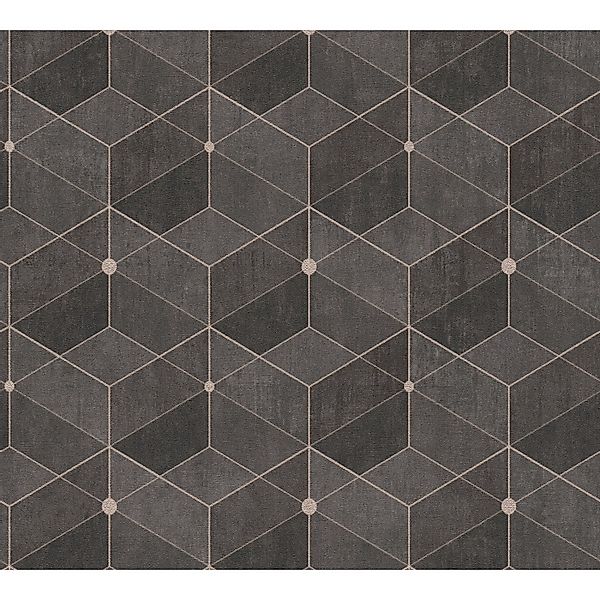 Bricoflor Schwarze Tapete Im Art Déco Stil Geometrische Vliestapete Der 20E günstig online kaufen