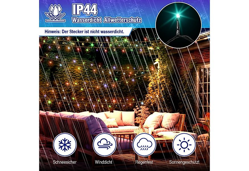 Clanmacy LED-Lichterkette 10-200M LED Lichterkette Weihnachten für Außen In günstig online kaufen