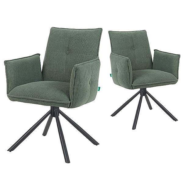 DUBI Möbel Polsterstuhl Mika-Nevio 2er-Set, Federkern, günstig online kaufen