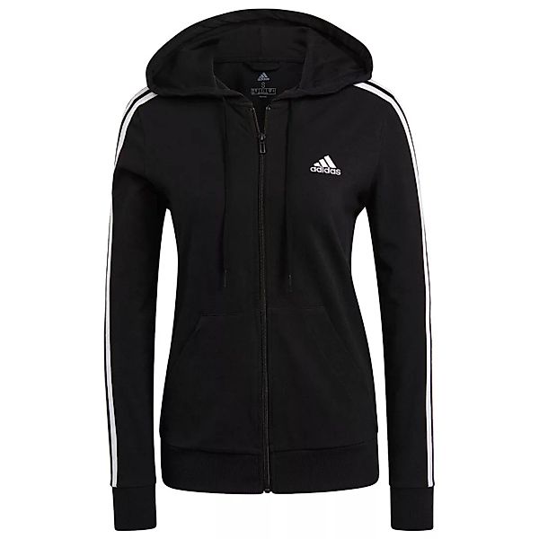 Adidas 3 Stripes Sj Sweatshirt Mit Reißverschluss XL Black / White günstig online kaufen