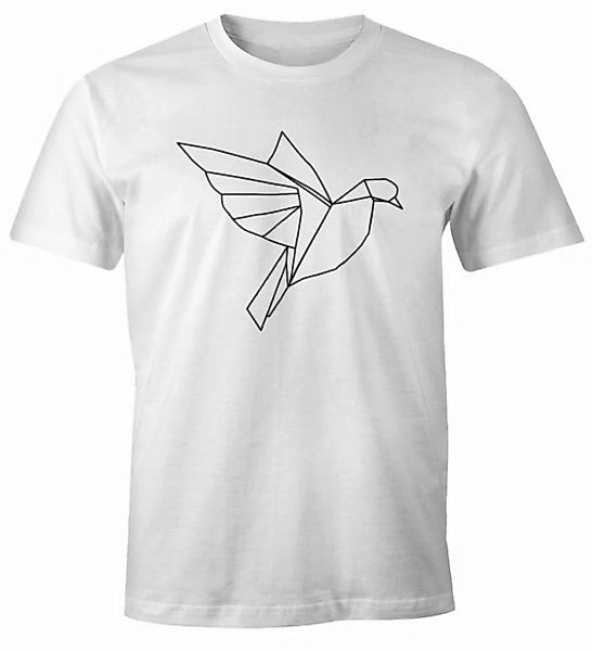 MoonWorks Print-Shirt Herren T-Shirt Polygon Origami Vogel Bird Moonworks® günstig online kaufen