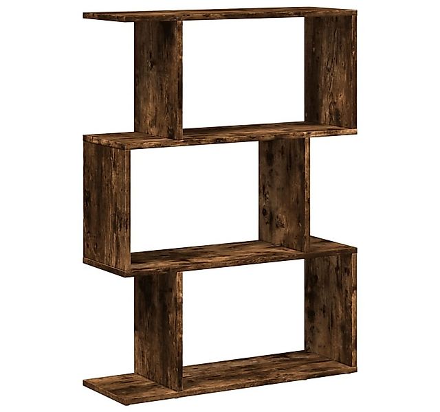 vidaXL Bücherregal Raumteiler-Bücherregal 3 Fächer Räuchereiche 70x24x97 cm günstig online kaufen