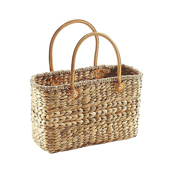 Kobolo Shopper Korbtasche aus Wasserhyazinthe mit günstig online kaufen