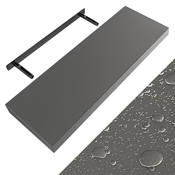 Wandregal Schweberegal 70cm Grau + Halterung günstig online kaufen