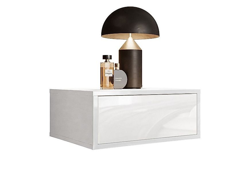 Lookway Nachttisch BLANCO Hängender Nachttisch mit LED Beleuchtung (1x Nach günstig online kaufen