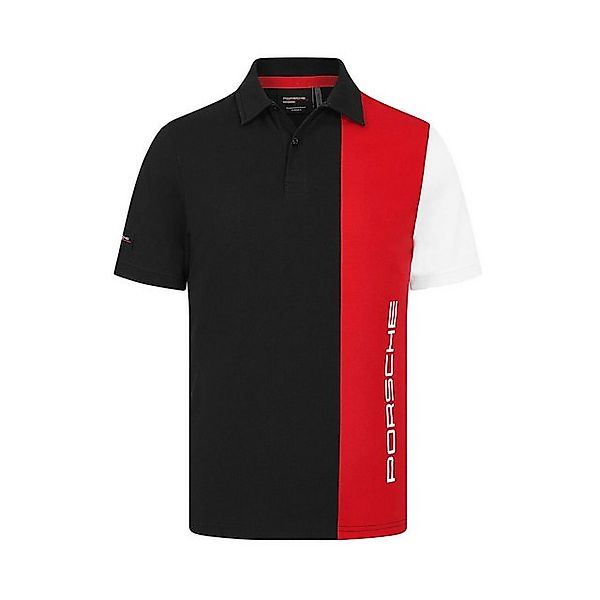 Porsche Motorsport Poloshirt Polohemd Streifenmuster (Schwarz, Rot, Weiß) günstig online kaufen