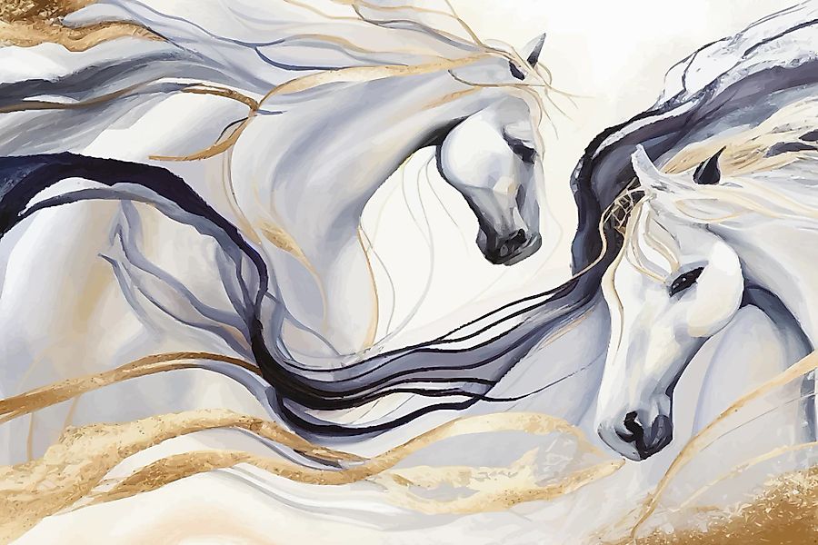 queence Leinwandbild »Kathrin«, Pferde-Pferdebilder-Kunst-klassische Fantas günstig online kaufen