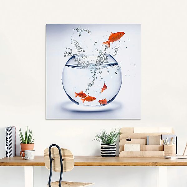Artland Glasbild »Goldfischaquarium«, Wassertiere, (1 St.), in verschiedene günstig online kaufen