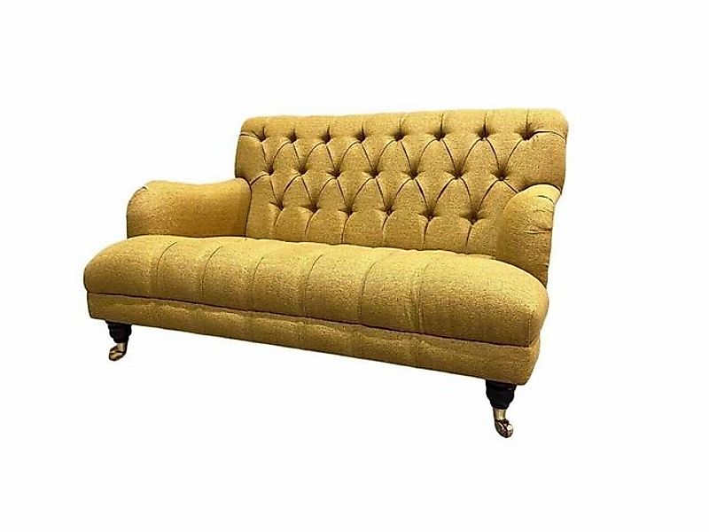 JVmoebel Sofa Gelb Chesterfield Sofa Polster Garnitur 1,5 Sitz Sofas Klassi günstig online kaufen