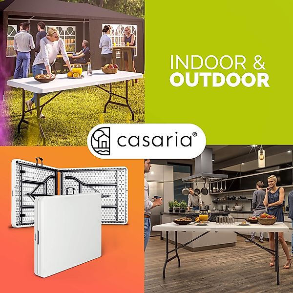 Casaria Klapptisch (2-St), 2x 183x76cm Klappbar günstig online kaufen