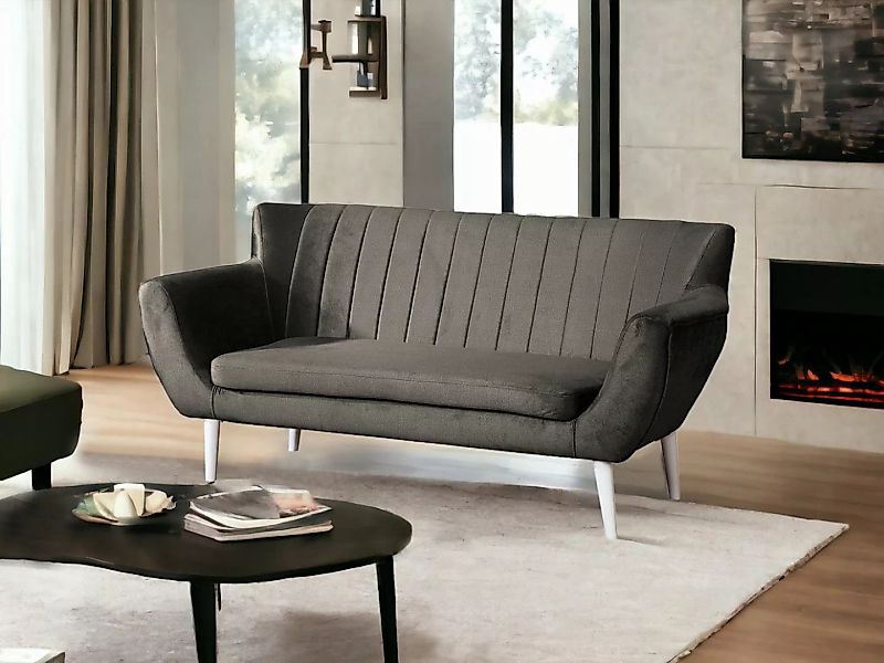 Compleo 2-Sitzer Sofa mit hohen Beinen, Velours-Sofa TULIO, Breite: 160, Ko günstig online kaufen