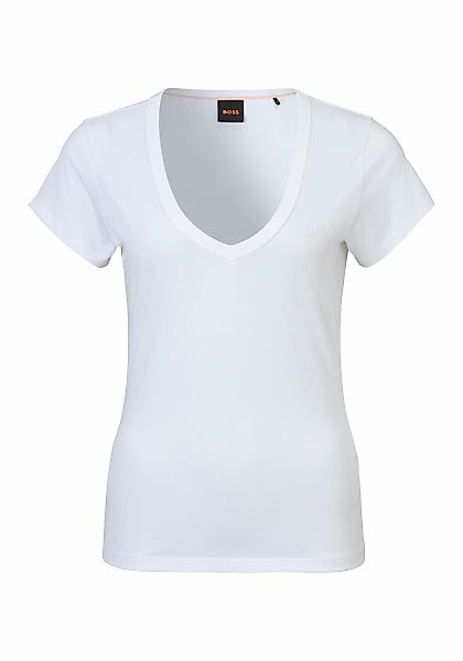 BOSS ORANGE V-Shirt "Eslane Premium Damenmode", mit Logoschriftzug günstig online kaufen