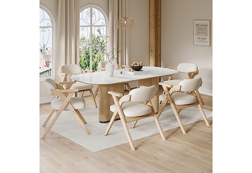 Flieks Esszimmerstuhl klappbare Polsterstühle (Gestell aus Massivholz, Set, günstig online kaufen