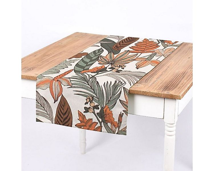 SCHÖNER LEBEN. Tischläufer SCHÖNER LEBEN. Tischläufer Retro Blätter Blumen günstig online kaufen