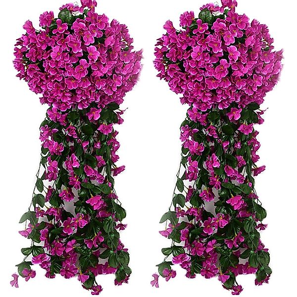Kunstblumenstrauß Künstlich Hängende Blumen, Kunstblumen Veilchen günstig online kaufen