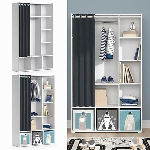 Vicco Kleiderschrank Luigi, Weiß, 105.8 x günstig online kaufen