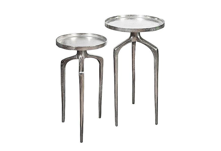 riess-ambiente Beistelltisch ABSTRACT Ø60cm silber (Set, 2-St), Wohnzimmer günstig online kaufen