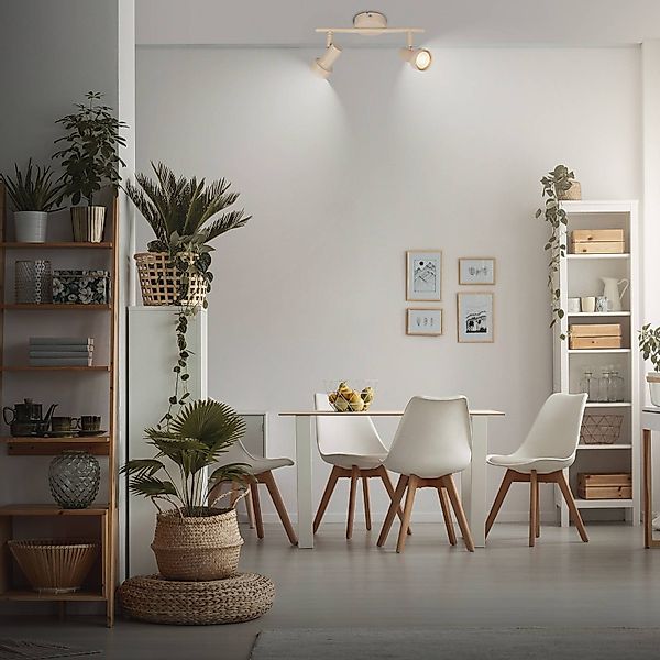 Deckenstrahler Tapp, beige, Länge 28 cm, 2-flg., Metall GU10 günstig online kaufen